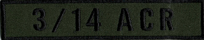Name Tape, 3-14 ACR OD Green