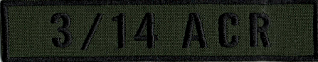 Name Tape, 3-14 ACR OD Green