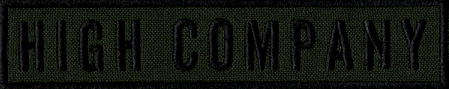 Name Tape, High Company OD GREEN