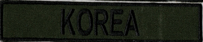 Name Tape, Korea OD GREEN