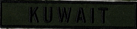 Name Tape, Kuwait OD GREEN