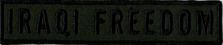 Name Tape, Iraqi Freedom OD GREEN