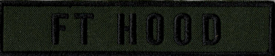 Name Tape, Ft Hood OD GREEN