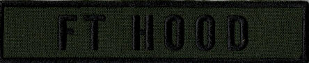 Name Tape, Ft Hood OD GREEN