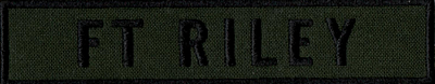 Name Tape, Ft Riley OD GREEN