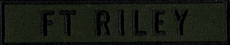 Name Tape, Ft Riley OD GREEN