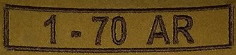 Name Tape, 1-70 Armor OD GREEN