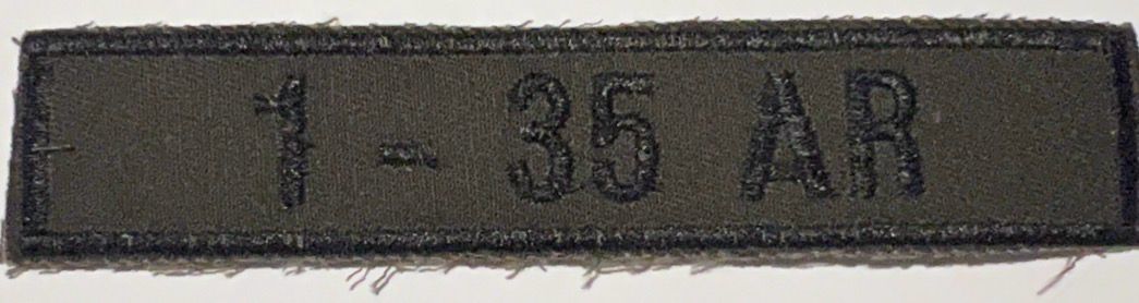 Name Tape, 1-35 Armor OD GREEN