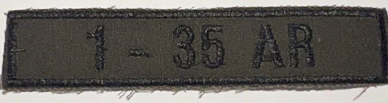 Name Tape, 1-35 Armor OD GREEN