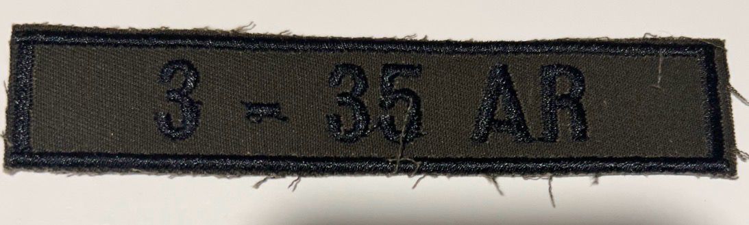 Name Tape, 3-35 Armor OD GREEN