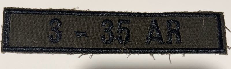 Name Tape, 3-35 Armor OD GREEN