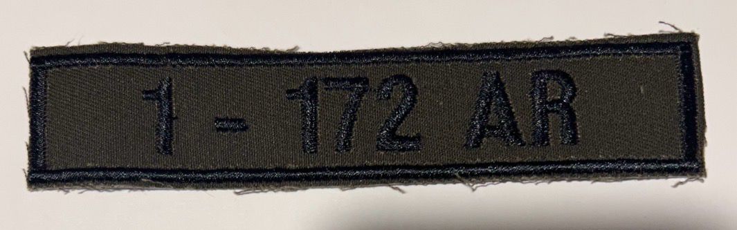 Name Tape, 1-172 AR OD GREEN