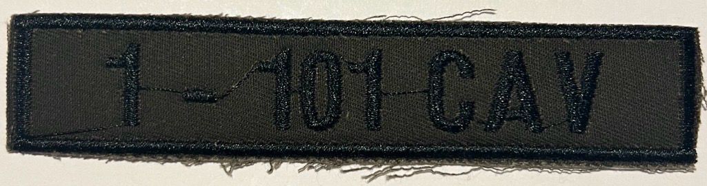 Name Tape, 1-101 CAV