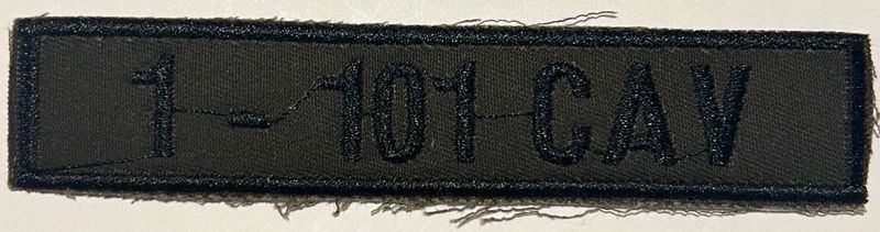 Name Tape, 1-101 CAV