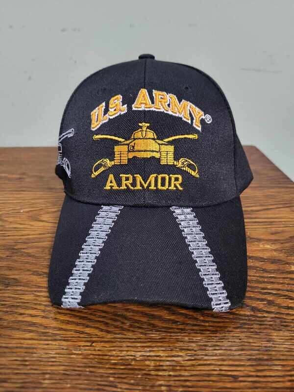 Cap, US Army Armor with Tracks, Velcro Closure