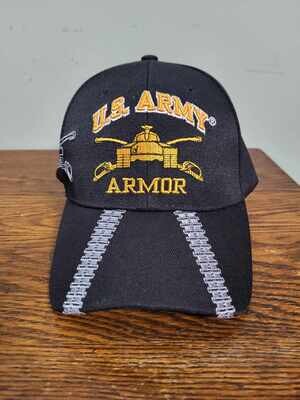 Cap, US Army Armor with Tracks, Velcro Closure