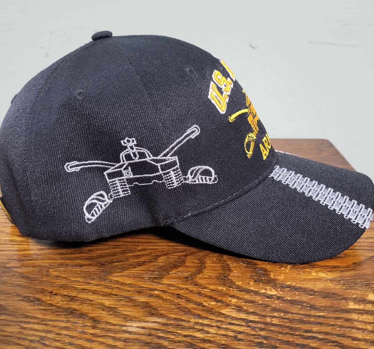Cap, US Army Armor with Tracks, Velcro Closure