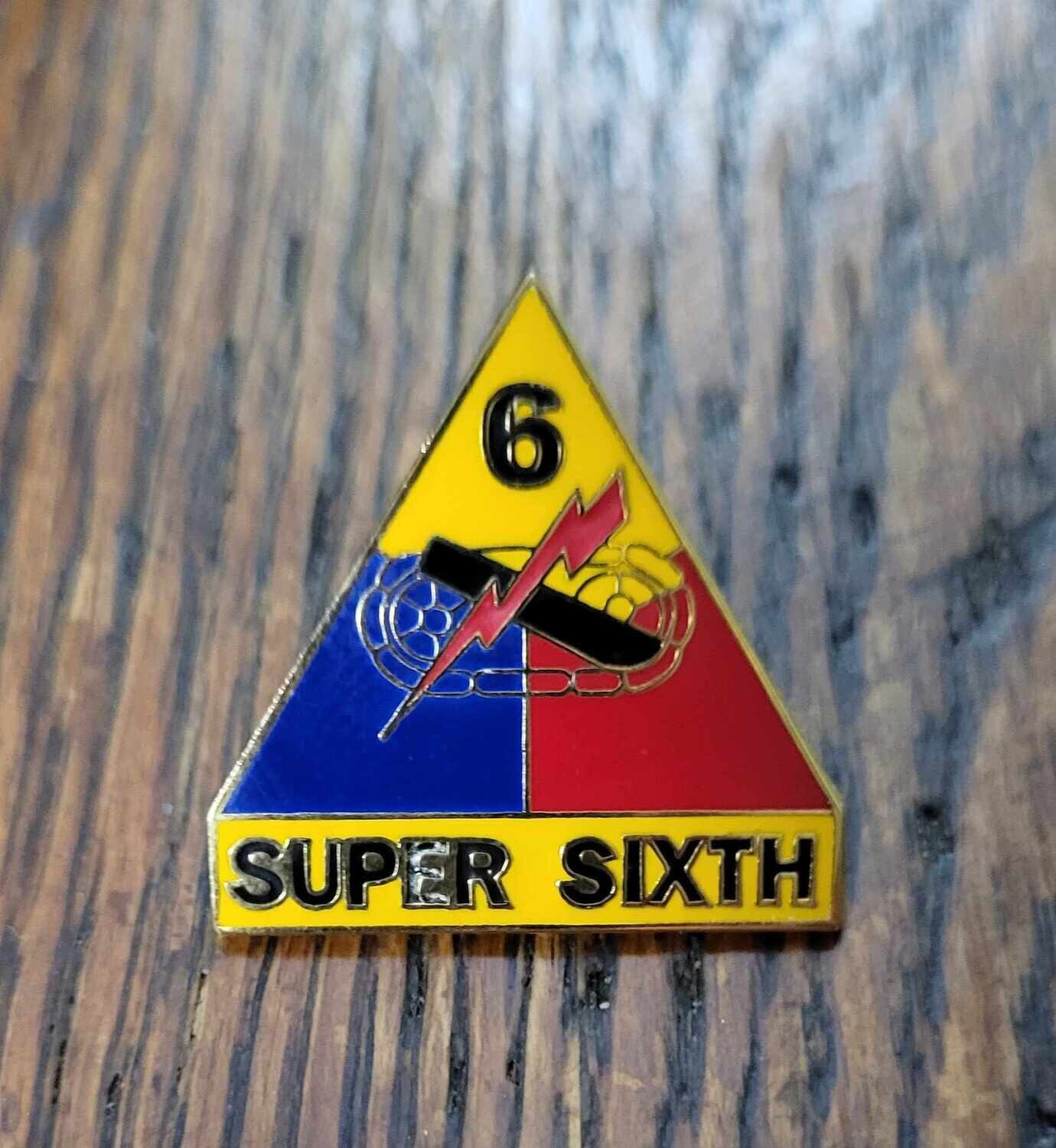 Pin, 6AD, 1" x 1"