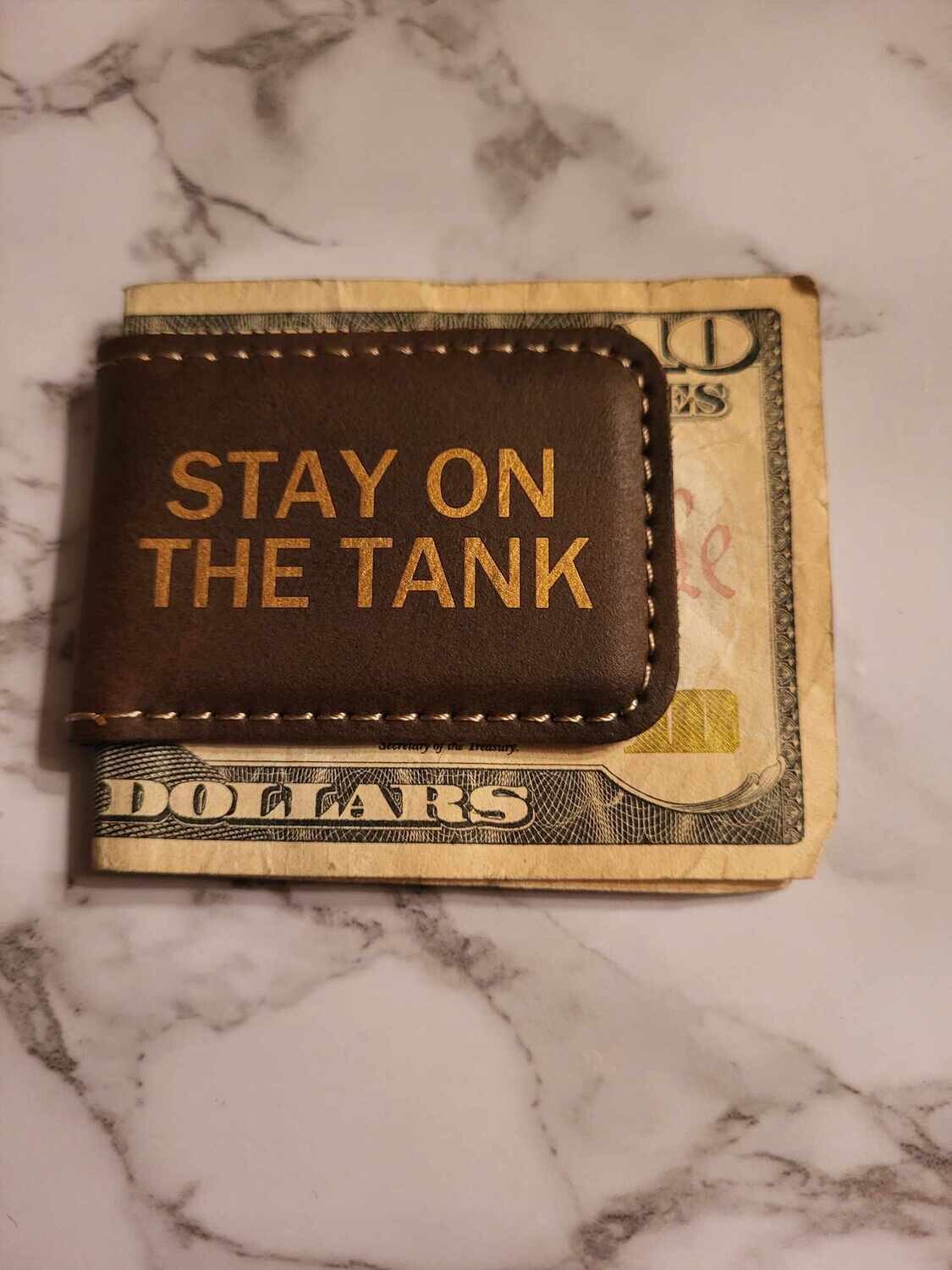 Money Clip, Leather, Stay on the Tank