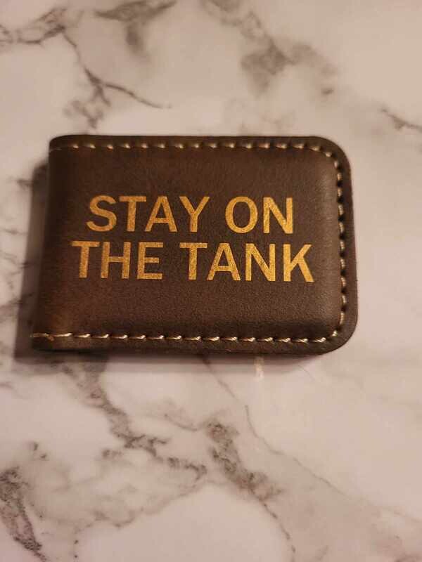 Money Clip, Leather, Stay on the Tank