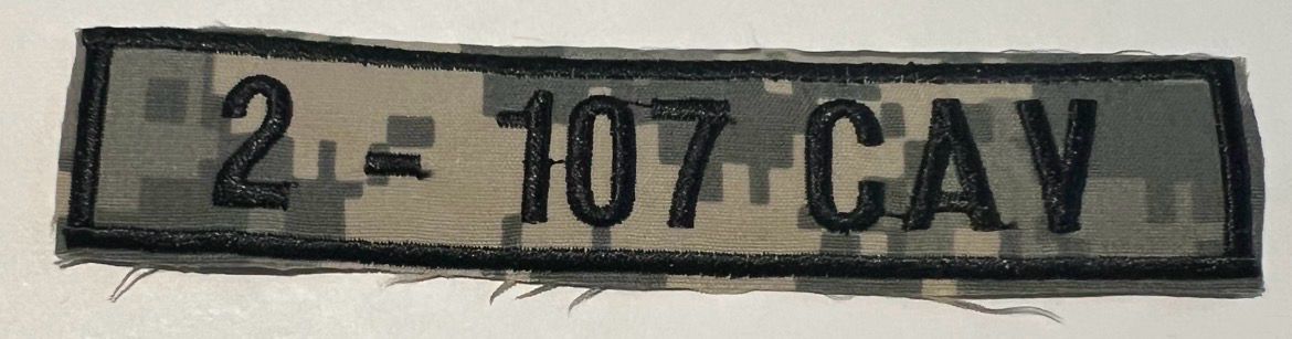 Name Tape, 2-107 CAV ACU