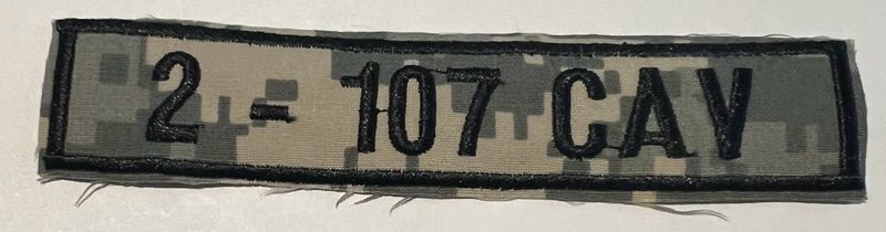 Name Tape, 2-107 CAV ACU