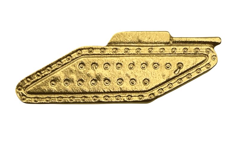 Gold, Tank Lapel Pin