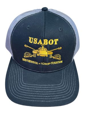 Cap, USABOT, Black with Mesh, snap lock adjustable