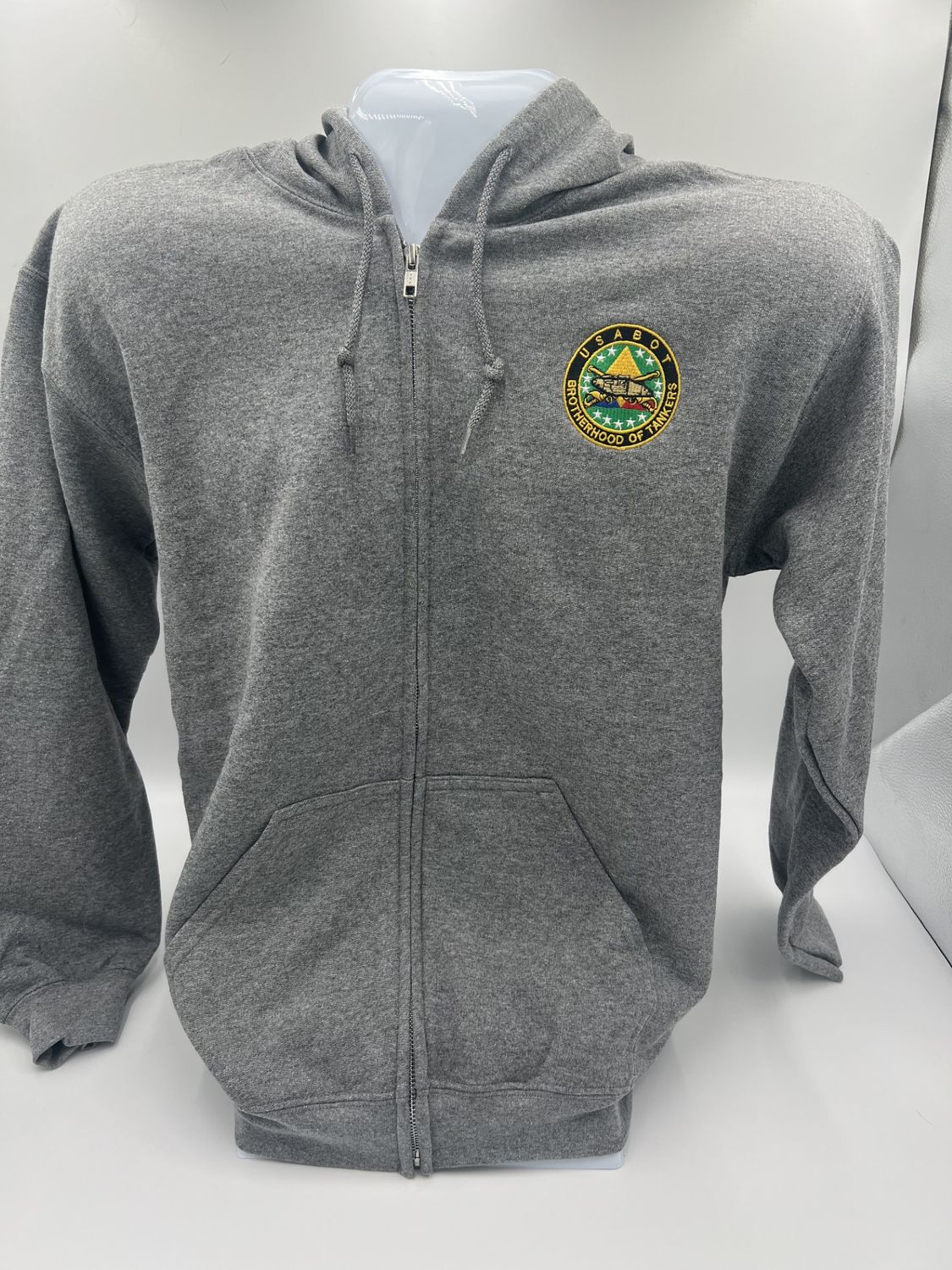 USABOT, Hooded, Full Zip-Up, Gray, 3XL