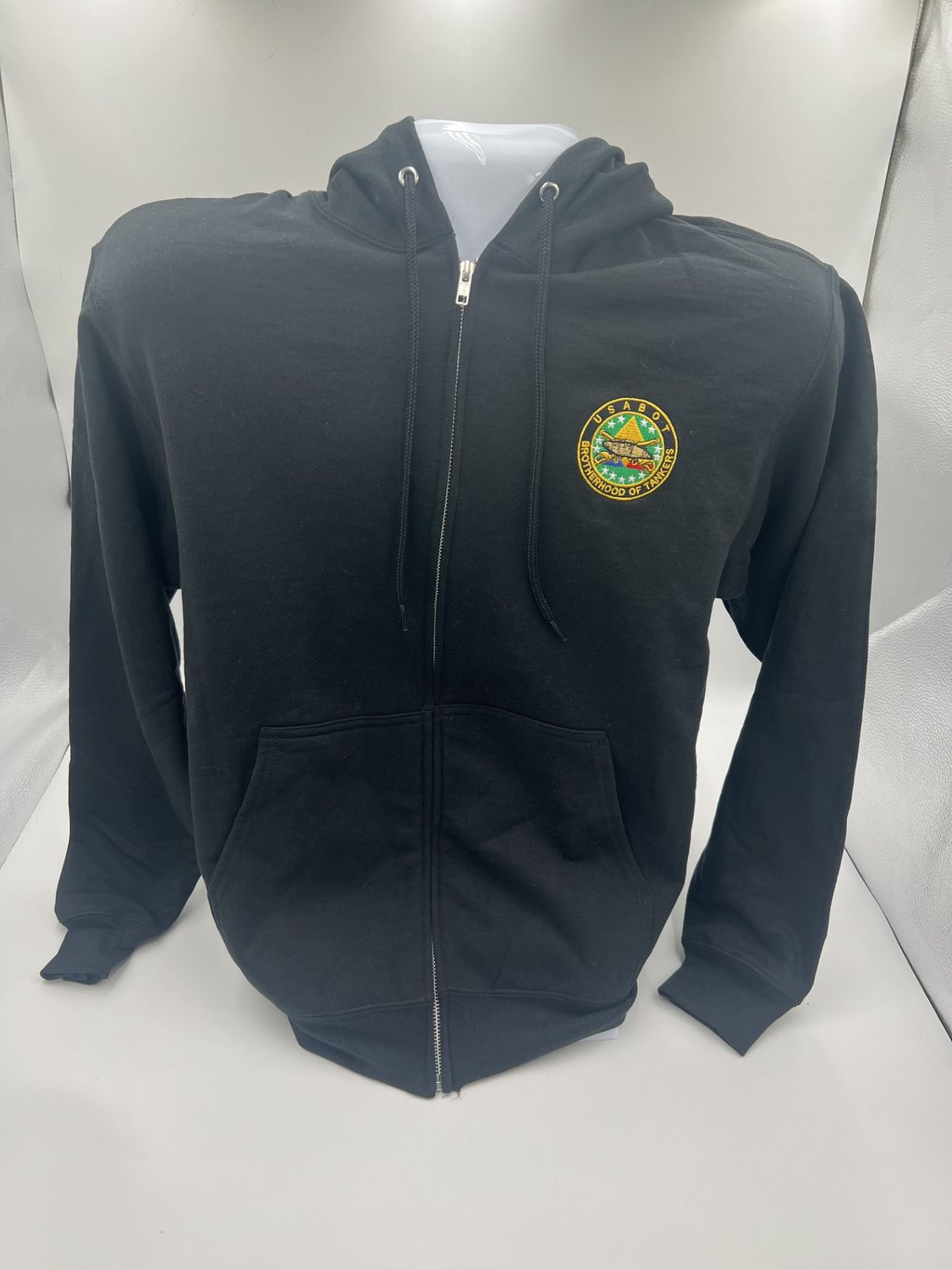 USABOT, Hooded, Full Zip-Up, Black, XL