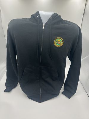 USABOT, Hooded, Full Zip-Up, Black, 2XL