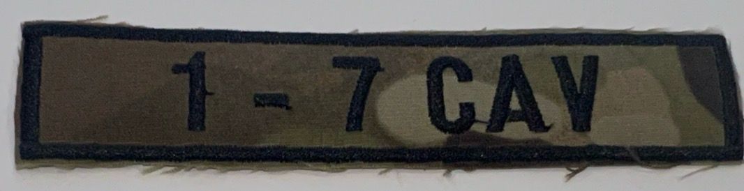 Name Tape, 1-7 CAV Woodland