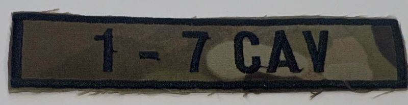Name Tape, 1-7 CAV Woodland