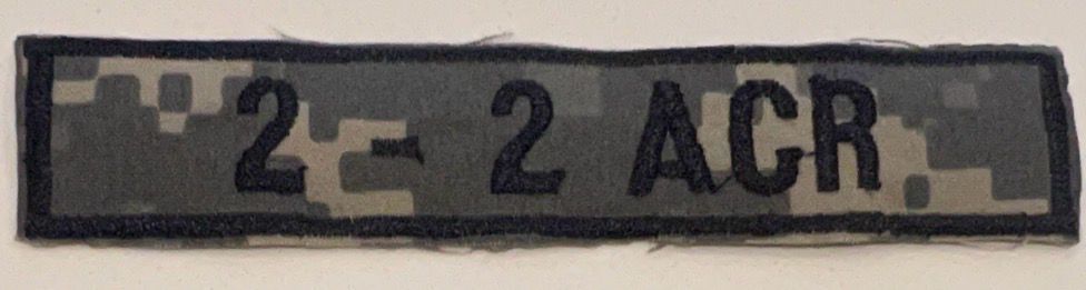 Name Tape, 2-2 ACR ACU