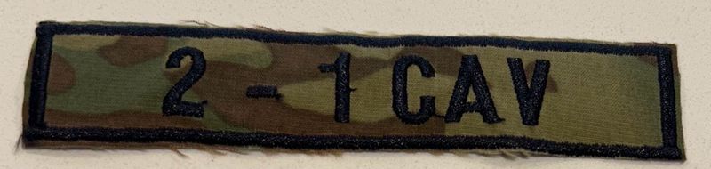 Name Tape, 2-1 CAV Woodland