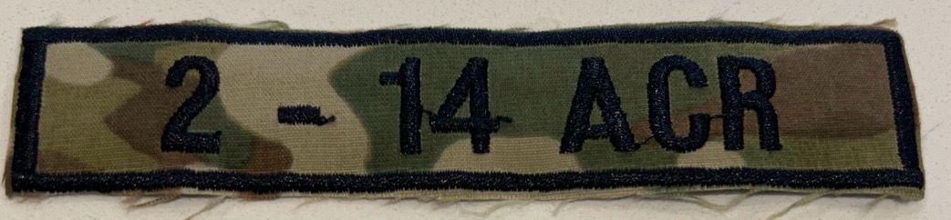 Name Tape, 2-14 ACR Woodland