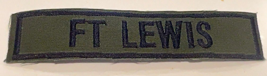 Name Tape, Ft Lewis