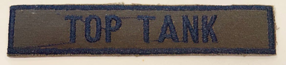 Name Tape, Top Tank OD Green