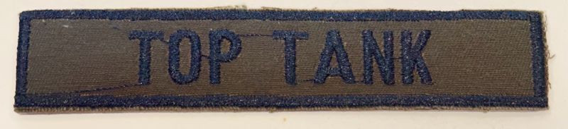 Name Tape, Top Tank OD Green