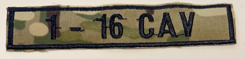 Name Tape, 1-16 CAV Woodland