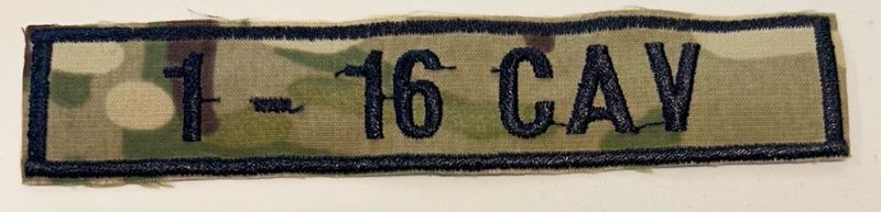Name Tape, 1-16 CAV Woodland