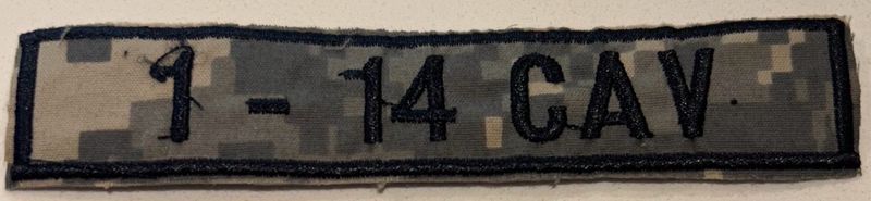 Name Tape, 1-14 CAV ACU