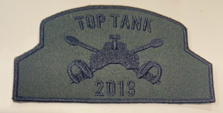 Name Tape, Top Tank, 2013, OD Green