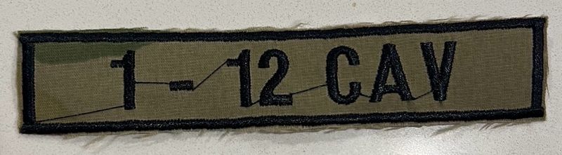 Name Tape 1-12 CAV Woodland