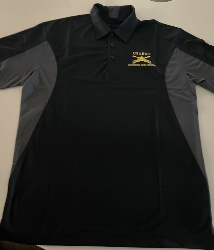 Polo, Grey/Black, Embroidered BHT, Large