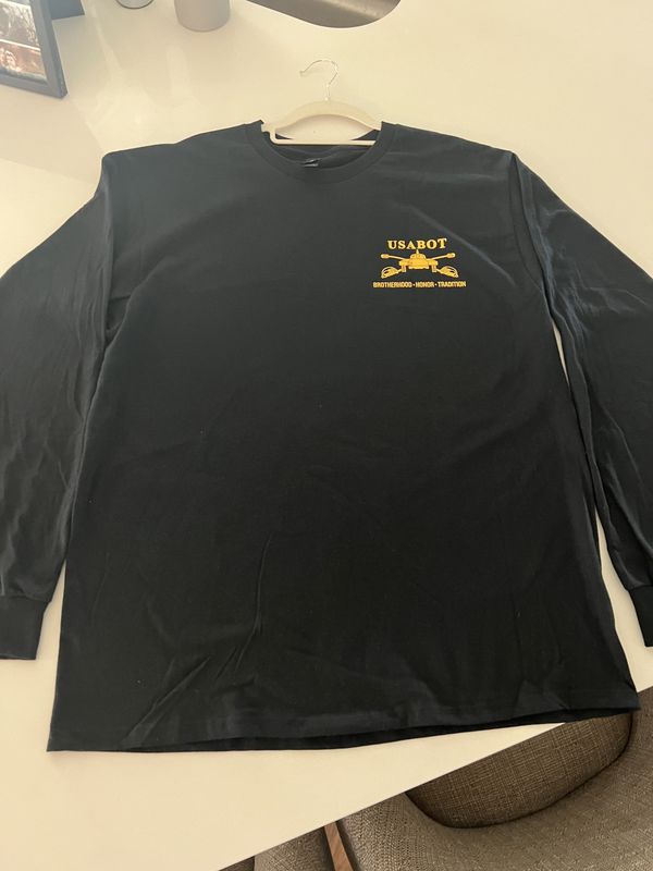 T-Shirt, Long sleeve, USABOT, Black, 2 X-Large