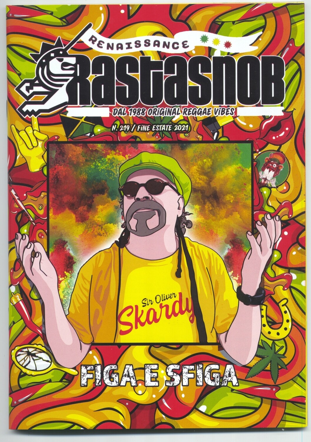 Rivista &quot;RASTASNOB&quot; autografata a mano da Skardy con 27 pagine a lui dedicate - MEGAINTERVISTA