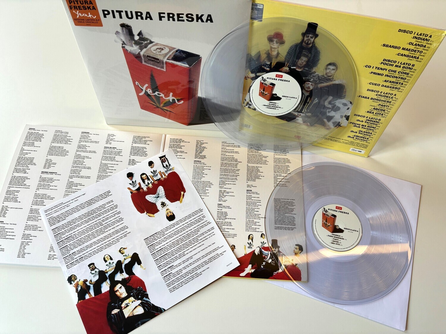 Pitura Freska – &quot;Yeah&quot; – Doppio Vinile in Edizione Limitata e Numerata , Vinile Crystal Clear (Transparent)​ – Limited Edition numerate - 180gr