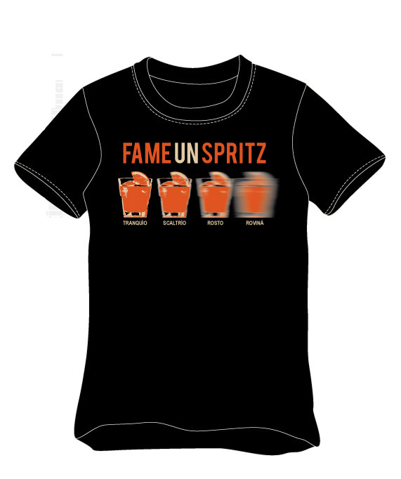 T-Shirt in cotone 100% &quot;Fame un spritz&quot; - da donna