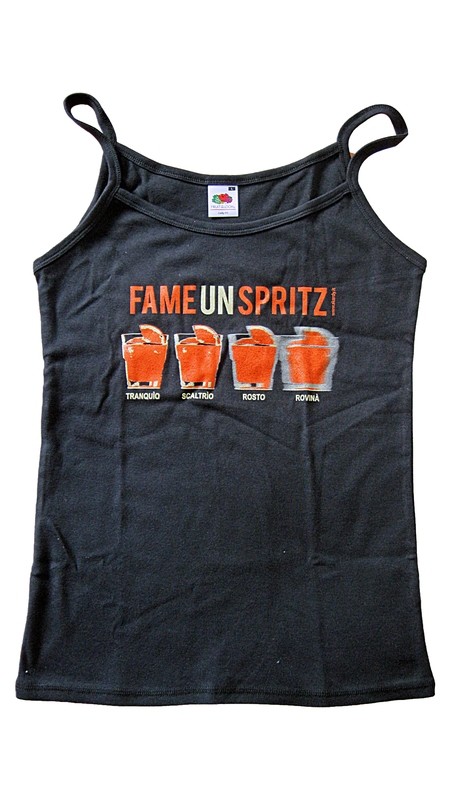Canotta da donna "Fame un spritz" - in cotone 100% by "Fruit of the loom"
